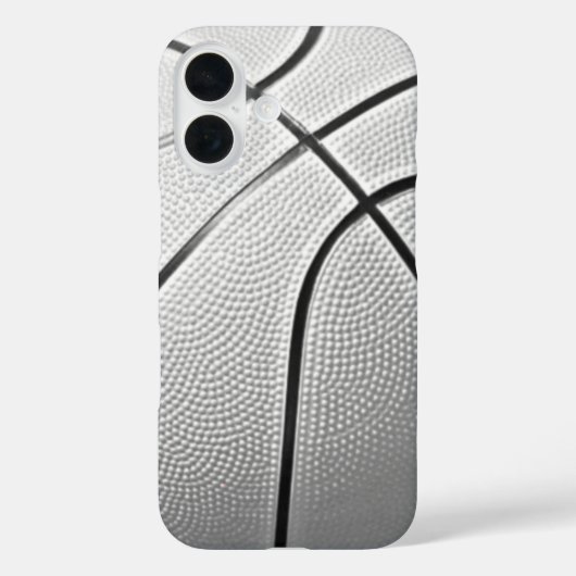 Schwarz-Weiß-Basketball Case-Mate iPhone Hülle (Rückseite)