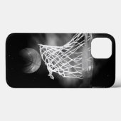 Schwarz-Weiß-Basketball Case-Mate iPhone Hülle (Rückseite (Horizontal))