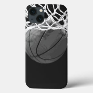 Schwarz-Weiß-Basketball iPhone 13 Hülle