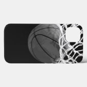 Schwarz-Weiß-Basketball Case-Mate iPhone Hülle (Rückseite (Horizontal))