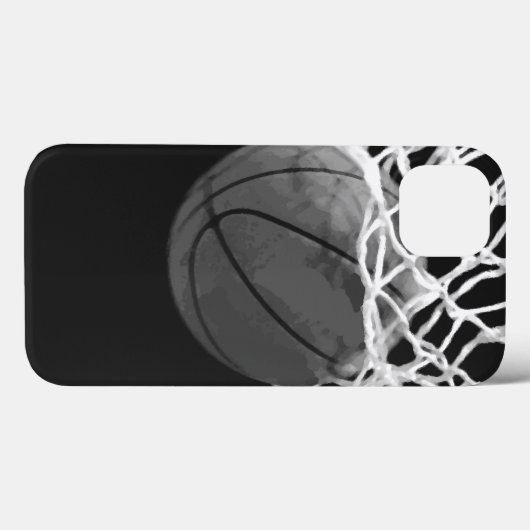 Schwarz-Weiß-Basketball Case-Mate iPhone Hülle (Rückseite (Horizontal))