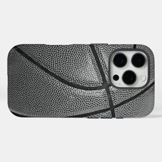 Schwarz-Weiß-Basketball Case-Mate iPhone Hülle (Rückseite (Horizontal))