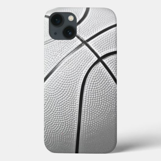 Schwarz-Weiß-Basketball Case-Mate iPhone Hülle (Rückseite)