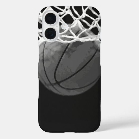 Schwarz-Weiß-Basketball Case-Mate iPhone Hülle (Rückseite)