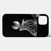 Schwarz-Weiß-Basketball Case-Mate iPhone Hülle (Rückseite (Horizontal))