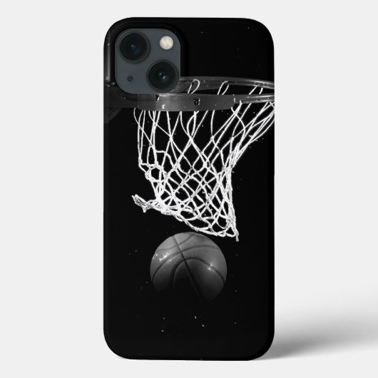 Schwarz-Weiß-Basketball Case-Mate iPhone Hülle (Rückseite)