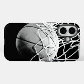 Schwarz-weiß Basketball Case-Mate iPhone Hülle (Rückseite (Horizontal))