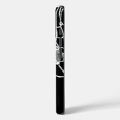 Schwarz-weiß Basketball Case-Mate iPhone Hülle (Rückseite / Links)