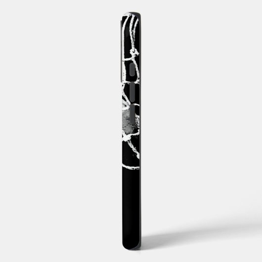 Schwarz-weiß Basketball Case-Mate iPhone Hülle (Rückseite / Links)