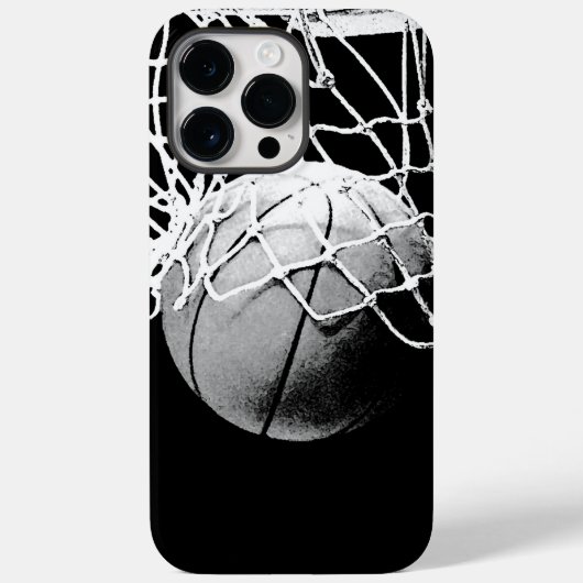 Schwarz-Weiß-Basketball Case-Mate iPhone Hülle (Rückseite)