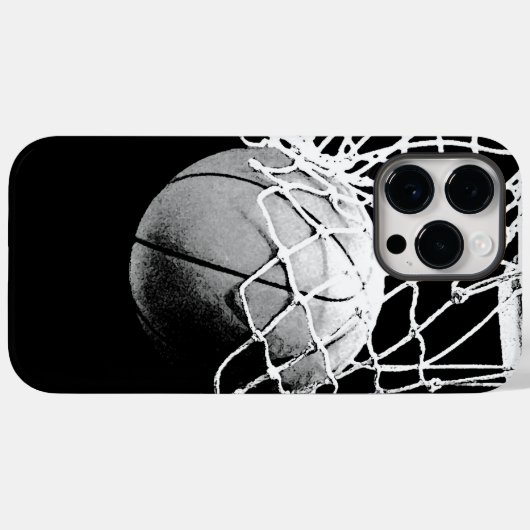 Schwarz-Weiß-Basketball Case-Mate iPhone Hülle (Rückseite (Horizontal))