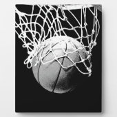 Schwarz-Weiß-Basketball Fotoplatte (Vorderseite)