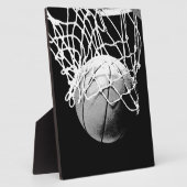 Schwarz-Weiß-Basketball Fotoplatte (Seite)
