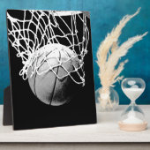 Schwarz-Weiß-Basketball Fotoplatte (Seite)