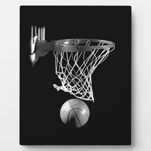 Schwarz-Weiß-Basketball Fotoplatte (Vorderseite)