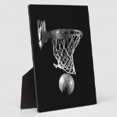 Schwarz-Weiß-Basketball Fotoplatte (Seite)