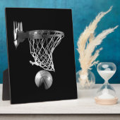 Schwarz-Weiß-Basketball Fotoplatte (Seite)