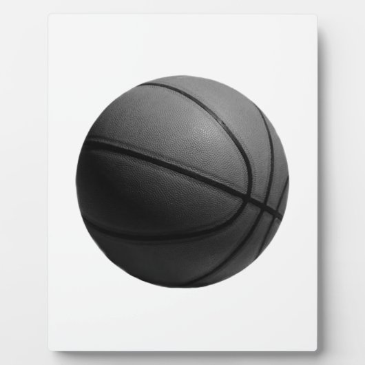 Schwarz-Weiß-Basketball Fotoplatte (Vorderseite)