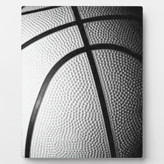 Schwarz-Weiß-Basketball Fotoplatte (Vorderseite)