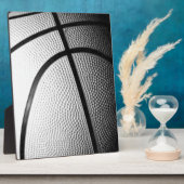 Schwarz-Weiß-Basketball Fotoplatte (Seite)