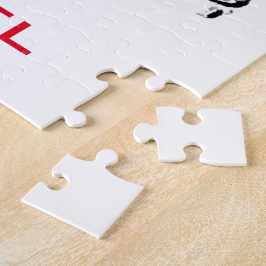 Schwarz-Weiß-Basketball Fügen Sie Ihren Namen hinz Puzzle (Seite)