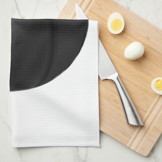 Schwarz-Weiß-Basketball Geschirrtuch (Viertel Falte)