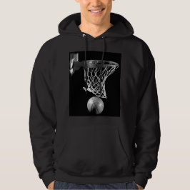 Schwarz-Weiß-Basketball Hoodie