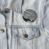 Schwarz-Weiß-Basketball-Hoop Button (Beispiel)