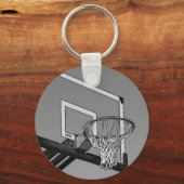 Schwarz-Weiß-Basketball-Hoop Schlüsselanhänger (Vorderseite)