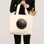 Schwarz-Weiß-Basketball Jumbo Stoffbeutel (Vorderseite (Produkt))