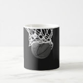 Schwarz-Weiß-Basketball Kaffeetasse (Mittel)
