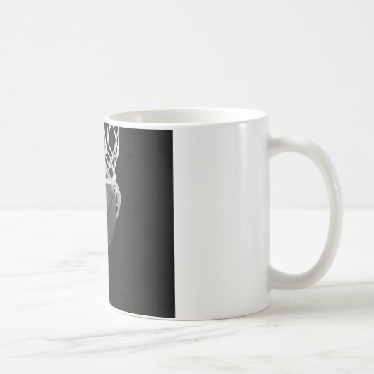 Schwarz-Weiß-Basketball Kaffeetasse (Rechts)