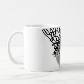 Schwarz-Weiß-Basketball Kaffeetasse (Links)