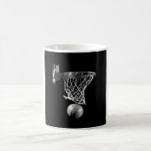 Schwarz-Weiß-Basketball Kaffeetasse (Mittel)