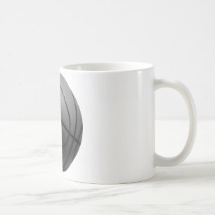 Schwarz-Weiß-Basketball Kaffeetasse