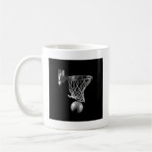 Schwarz-Weiß-Basketball Kaffeetasse (Links)