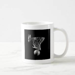 Schwarz-Weiß-Basketball Kaffeetasse