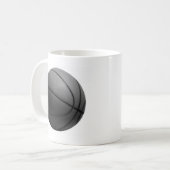 Schwarz-Weiß-Basketball Kaffeetasse (Vorderseite Links)