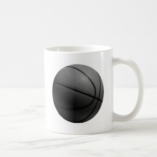 Schwarz-Weiß-Basketball Kaffeetasse (Rechts)