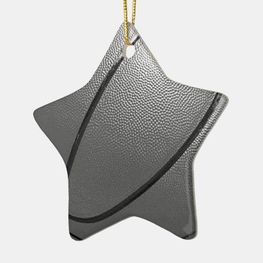 Schwarz-Weiß-Basketball Keramik Ornament (Links)