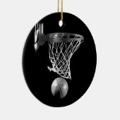 Schwarz-Weiß-Basketball Keramik Ornament (Rechts)
