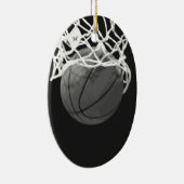 Schwarz-Weiß-Basketball Keramik Ornament (Rechts)