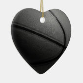 Schwarz-Weiß-Basketball Keramikornament (Rechts)