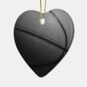 Schwarz-Weiß-Basketball Keramikornament (Links)