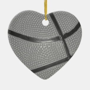 Schwarz-Weiß-Basketball Keramikornament