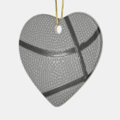 Schwarz-Weiß-Basketball Keramikornament (Links)