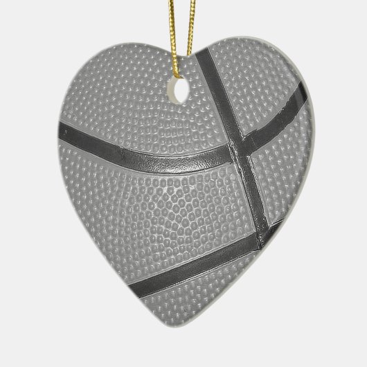 Schwarz-Weiß-Basketball Keramikornament (Links)