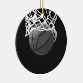 Schwarz-Weiß-Basketball Keramikornament (Rechts)