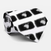 Schwarz-Weiß-Basketball Krawatte (Gerollt)