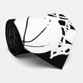 Schwarz-Weiß-Basketball-Krawatte Krawatte (Gerollt)